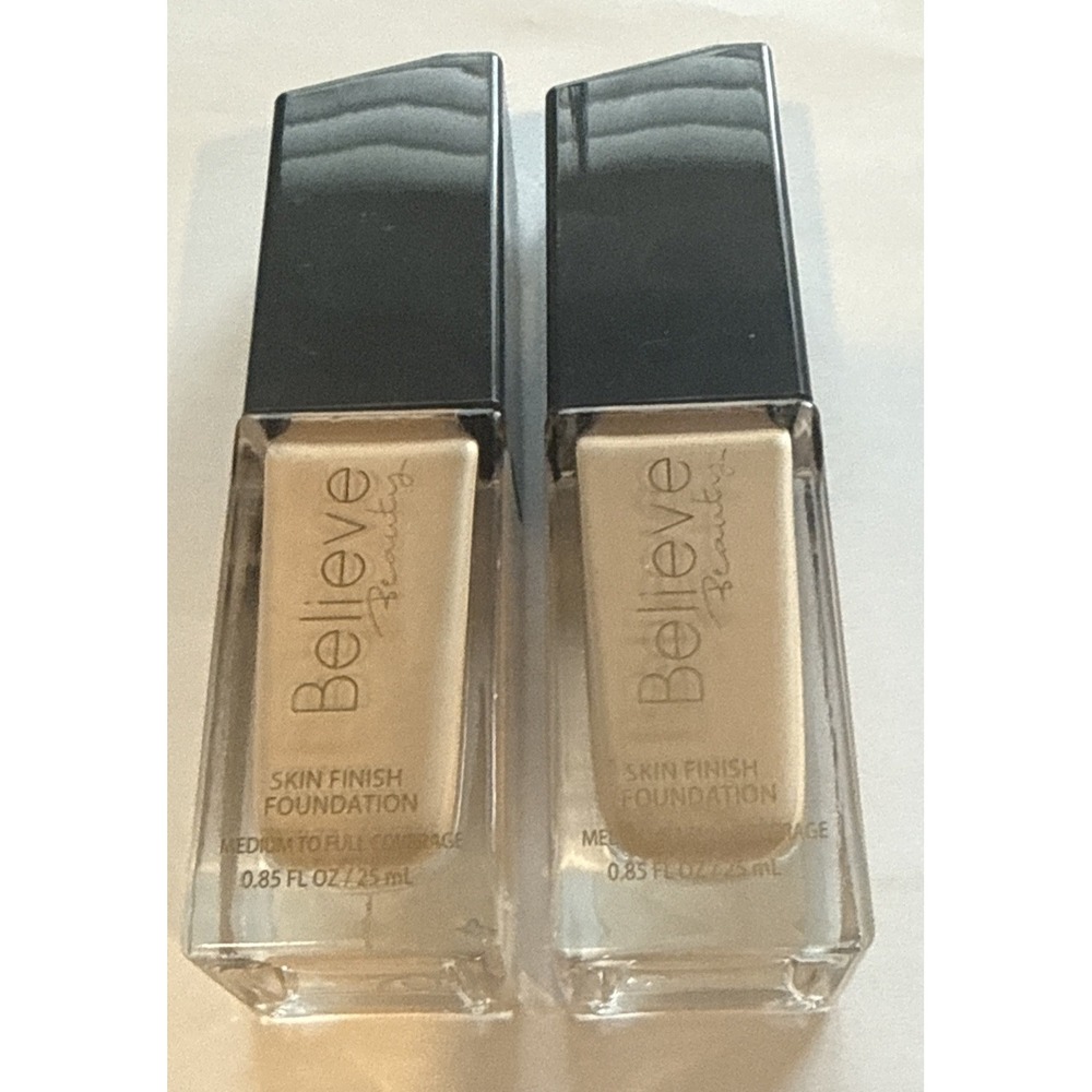 2 Believe Beauty Skin Finish Foundation SHELL Liquid Makeup Discontinued